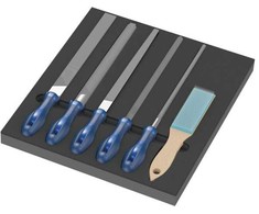 Įrankių rinkinys Wera Wera 9783 foam insert PFERD file set 1, 6 pieces (juodas/pilkas, in foam insert for workshop trolley)