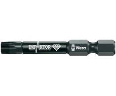 Grąžtas 5 vnt. Impaktor 1/4" smūginiai antgaliai TORX kištukiniams varžtams, dydis TX40/50mm, Wera [05057667001]