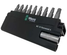 Grąžtas Wera antgaliai, 10 dalių - TX10, TX15, 3xTX20, TX25, TX30, PH2, PZ2 ir 1 laikiklis. 8151/55/67-9/899