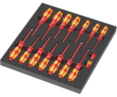 Įrankių rinkinys Wera Wera 9711 foam insert VDE screwdriver set 1, 16 pieces (juodas/pilkas, in foam insert for workshop trolley)