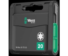 Wera Antgalių dėžutė 20H 20 vnt. TORX varžtams su šešiakampe galvute 20x25 mm Wera