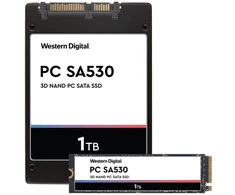 2.5Zoll Western Digital PC SA530 SATA 1TB SATA III 6Gb/s 6.4cm 7mm intern