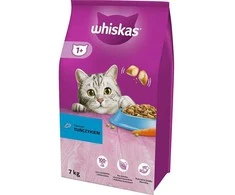 WHISKAS kačių sausas ėdalas suaugusioms katėms su tunu - 7kg