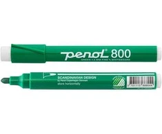Baltos lentos žymeklis, Penol 800, 1,5 mm, apvalus, žalias, 10 vnt. pakuotėje