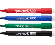Baltos lentos žymeklis Penol 800 1.5mm rinkinys, 4 vnt./rinkinyje „Swan“ etiketė - (4 vnt.)