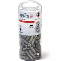 Wiha antgaliai 25 mm, 1/4", TORX® T25, 100 vnt. dėžutėje