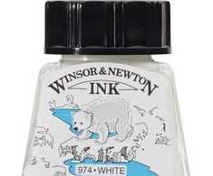 Winsor &amp; Newton piešimo rašalas, baltas, 14 ml, uniw