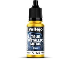 Vallejo Vallejo: 77.122 - True Metallic Metal - Base - Radiant Geltona (18 ml)