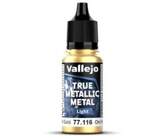 Vallejo Vallejo: 77.116 - True Metallic Metal - Light - Greenish Gold (18 ml)