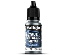 Vallejo Vallejo: 77.180 - True Metallic Metal - Airbrush - Obsidian Juodas (18 ml)