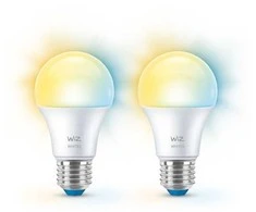 Signify WiZ Baltas Lampe E27 Tunable 60W matt Zweierpack
