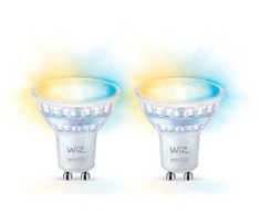 Signify WiZ Baltas GU10 Tunable 60W Glas Zweierpack