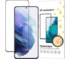 LCD apsauginis stikliukas "Wozinsky 5D Full Glue" Samsung S901 S22/S911 S23 pritaikytas dėklui juodas