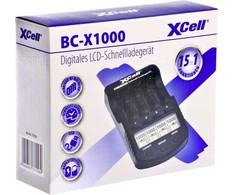 „XCell BC-X1000“ greitasis įkroviklis, 1–4 AAA baterijos, AA tipo, su LCD ekranu
