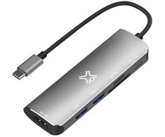 XtremeMac USB-C ŠAKOTAS – 6 PRIEVADAI (HDMI, SD/MSD kortelės, 2*USB-A, USB-C PD)