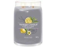 Yankee Candle Aromatinė žvakė "Signature large glass Juodas Tea - Lemon" 567 g