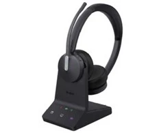 Ausinės Yealink WH64 Workstation Dual Ausinių rinkinys Przewodowy i Bezprzewodowy su lankeliu ant galvos Biuro/centrum telefoniczne USB Type-C Bluetooth Podstawka do ładowania Juodas
