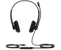 Yealink UH34 Lite Dual Teams Ausinės, su laidu, 20 - 20000 Hz, Office/Call center, 110 g, Ausinės, Juodas