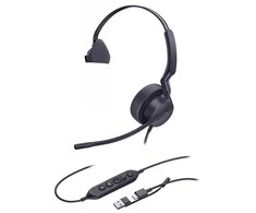 Yealink UH42 Mono Teams USB-C/A Ausinės, su laidu, Office/Call center, 20 - 20000 Hz, 116 g, Ausinės, Juodas