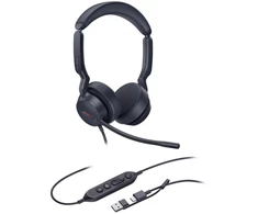 Yealink UH34 Dual Teams USB-C/A ausinės, laidinės, 20 - 20000 Hz, biurui/skambučių centrui, 162 g, ausinės, juodos
