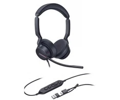 Yealink UH46 Dual UC USB-C/A Ausinės, su laidu, 20 - 20000 Hz, Office/Call center, 166 g, Ausinės, Juodas