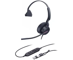 Yealink UH46 Mono USB-C/A Ausinės, su laidu, 20 - 20000 Hz, Office/Call center, 127 g, Ausinės, Juodas