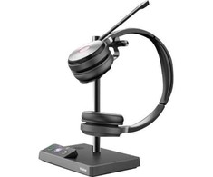 Yealink WH62 DECT belaidės ausinės su mikrofonu DUAL TEAMS, asmeninė garso konferencijų sistema, juoda, 100–10000 Hz, (WH62 DUAL TEAMS)