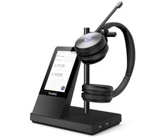 Yealink WH66 dvigubos UC-DECT belaidės ausinės, Belaidės, Biuras / Skambučių centras, 20–20 000 Hz, 127 g, Ausinės su mikrofonu, Juoda