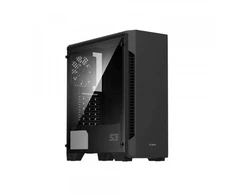 Zalman S3 TG, Midi bokštas, PC, Juoda, ATX, micro ATX, Mini-ITX, Plastikas, Plienas, Grūdintas stiklas, HDD, Maitinimas