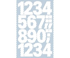 Avery Lipdukai Z-DESIGN, balti skaičiai, 25mm, tinka laukui