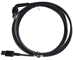 Zebra CBL-U20755-01, Prailginimo kabelis, Juodas, USB A, RJ-50, Tiesus, Kampus