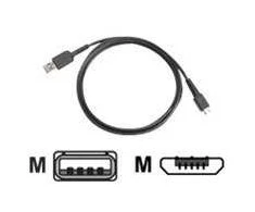 Zebra „Motorola“ mikro USB sinchronizavimo laidas, juodas