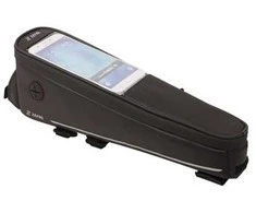 ZÉFAL Console Pack T3 juodas, 2 viename sprendimas – išmaniojo telefono laikiklis ir priekinis krepšys. Vandeniui atsparus poliesteris ir užtrauktukas. Permatomas.