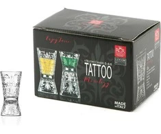 RCR Stikliukas/menzūrėlė 30/60ml TATTOO krištolas
