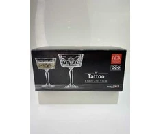 RCR Taurės šampanui/kokteiliui plačios TATTOO (6) 268ml krištolas