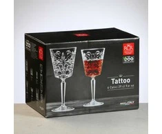 RCR Taurės vynui TATTOO (6) 290ml krištolas