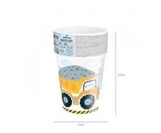 Popieriniai puodeliai su automobiliais ir kelio ženklais, 220ml, 6vnt