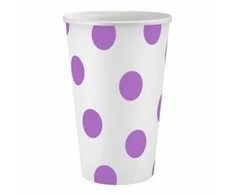 GoDan Popieriniai puodeliai su levandų taškeliais, 6vnt., 250ml