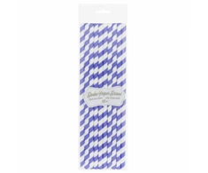 Popieriniai šiaudeliai SHAKE su juostelėmis, purpurinės sp., 25cm, 10vnt.