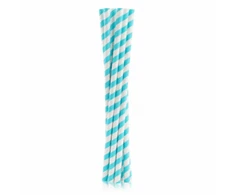 Popieriniai šiaudeliai SHAKE su juostelėmis, mėlynos sp., 25cm, 10vnt.