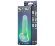 BEYOND BY TOYFA Dick Glow Žalias 13cm