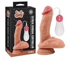 CHISA Extreal Sensual Controller Vibrating Dildo Flesh
