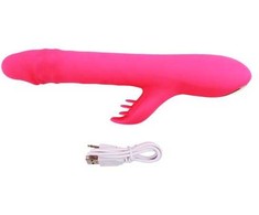 Intimate Melody Bunny vibratorius su karoliukais G taško ir klitorio stimuliavimui