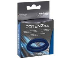 Mėlyna JOYDIVISION POTENZduo Mėlyna XL Dual Support Rings - Flexible Silicone