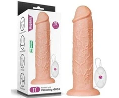 LoveToy 11 colių realistiškas ilgas vibruojantis dildo