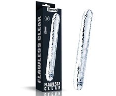 LOVETOY 12'' Nepriekaištingas skaidrus Dvigubas Dildo Clear