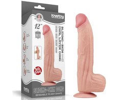 LOVETOY 12 colių karaliaus dydžio slankiojančios odos dviejų sluoksnių dongas