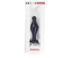 Lovetoy Anal plug stiklinis juoda kompaktiškas sekso orgazmas