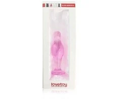 LOVETOY 4.5" Glass Romance Dildo Rožinė