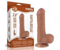 LOVETOY 7 colių slankioji oda, dviejų sluoksnių Dong Brown